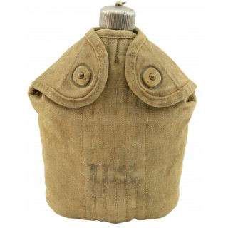 WWI US Military M1910 Canteen/Cup and Cover 1918