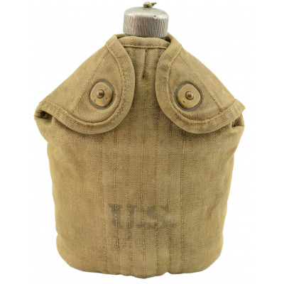 WWI US Military M1910 Canteen/Cup and Cover 1918