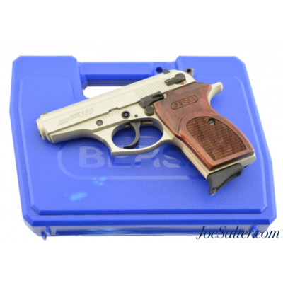 Bersa Thunder 380 Semi-Auto Pistol Boxed  Satin Nickel Finish Walnut Grips 