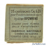 Original FN Browning 6.35mm Ammo 25 ACP Model 1906 Full Box 