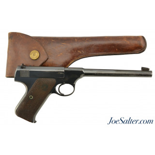  Colt .22 LR Woodsman 1st Series Target Model & Heiser Holster Mfg 1934
