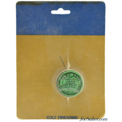   NOS Colt 2nd Generation Reproduction Eley Cap Tin For Belt & Pocket Pistols Green