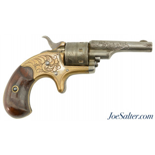 Antique Engraved Colt Open Top Pocket 22 RF Revolver Built 1875