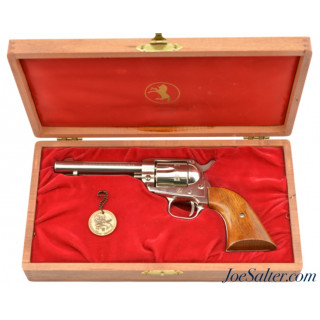 Excellent Cased Colt “K” Suffix Frontier Scout SAA Nickel 22 LR Mfg 1961 C&R