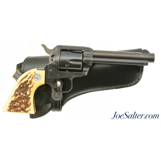 Colt Single Action Army Frontier Scout 22 LR Faux Stag Grips 1958 w/ Holster
