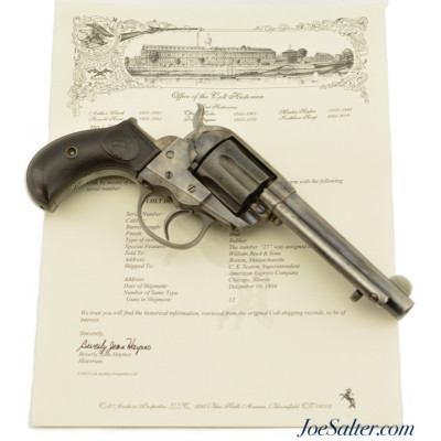 American Express Marked Colt Model 1877 Lightning Revolver with Factory Letter