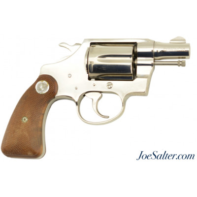 Excellent Colt Cobra 1st Issue Revolver in Nickel Built in 1962