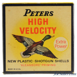 Vintage Peters Mallard 20ga. HV 2 3/4" New Plastic Shotgun Shells 25