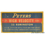 Vintage Peters High Velocity 25 Remington 20rnds