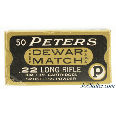 Peters Dewar Match 22 LR Ammo Full Box Kings Mills / Remington 
