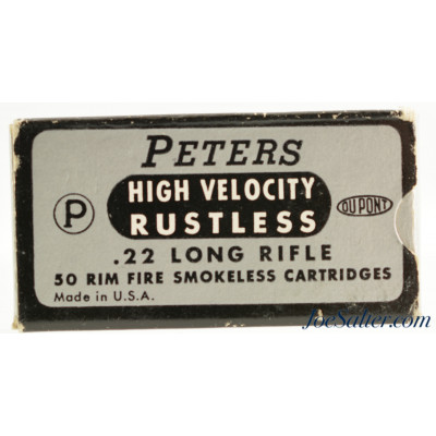 Peters High Velocity Rustless 1940 Issue 22 LR Ammunition Full Kings Mills 