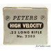 Peters High Velocity Rustless 1940 Issue 22 LR Ammunition Full Kings Mills 