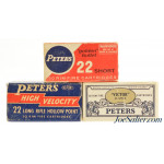  Vintage Peters 22 Ammo Collector Lot LR & Short 3 boxes