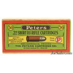 Crisp Sealed! Peters Non-Corrosive Multi-Colored Issue 22 Short Ammo Cincinnati