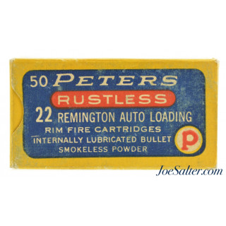 Peters Rustless 22 Remington Auto Ammo Full Box Rem Model 16 