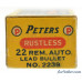 Peters Rustless 22 Remington Auto Ammo Full Box Rem Model 16 