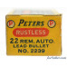 Peters Rustless 22 Remington Auto Ammo Full Box Rem Model 16 