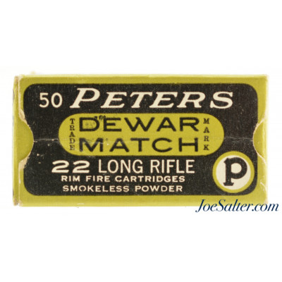 Green Peters “Dewar Match” 22 LR Ammo Full Box PCC-53B LR2.1