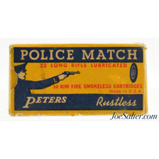  Peters Police Match 22 LR Ammunition Full Box “Rustless”