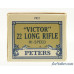 Excellent Peters Antique Box Series 1977 “Victor” Hi-Speed 22 LR Full 