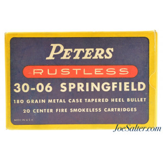 Excellent Peters Rustless 30-06 Springfield Ammo Full Box 180 Grain 