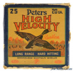 Peters 20 Gauge Paper Shotgun Shells Flying Mallard Box 24 Count Kings Mills
