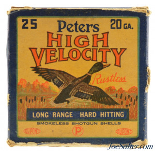 Peters 20 Gauge Paper Shotgun Shells Flying Mallard Box 24 Count Kings Mills
