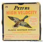 Peters High Velocity Early Plastic 12 Ga Shotgun Shells Mallard Flying 