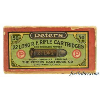 Multi Colored Issues Peters 22 Long Ammo Cincinnati Full Box Semi-Smokeless