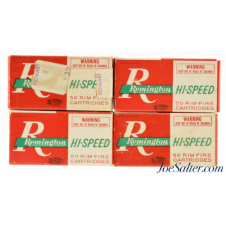  Remington Collector & Shooter Lot 1965 Red & White Issue 22 WRF Ammo 4 Boxes 