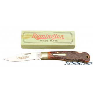 Remington Bullet Knife Lockback R1303 MFG 1984 Derlin Scales LNIB 