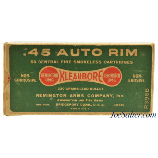 Full Box Rem UMC "Dog Bone" Kleanbore 45 Auto Rim Ammo 230 GR