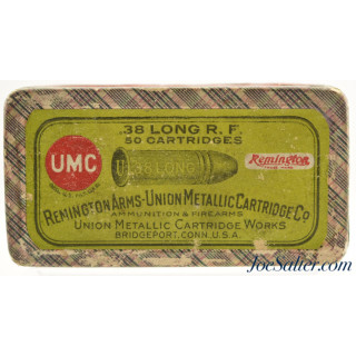 Scarce Sealed! Full Box Remington UMC 38 Long Rim Fire Ammunition