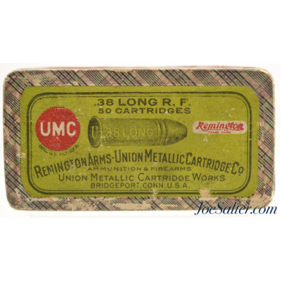 Scarce Sealed! Full Box Remington UMC 38 Long Rim Fire Ammunition