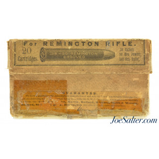  Rare UMC 38-50 Remington Hepburn Black Powder Ammo Partial Box 17 Rounds