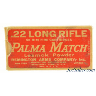 Remington Palma Match 22 LR Ammunition 1928 Issue “VEEZ 40” Code