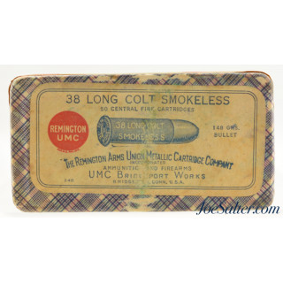  Colorful Sealed! Fabric Box Rem UMC 38 Long Colt Smokeless Ammo 