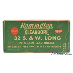  Excellent Post WWII Remington 32 S&W Long Ammunition Full Box