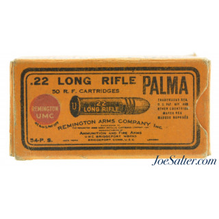  Near Excellent Remington UMC PALMA 22 LR Ammo 1921 Issues Full Box 