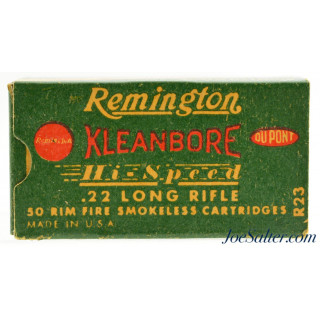 Remington Pre-War Kleanbore Hi-Speed Issue 22 LR Hollow Point Ammo 1939