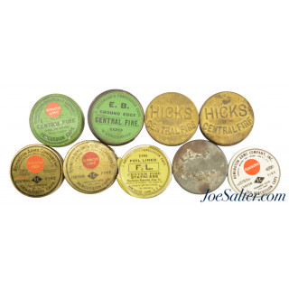  Remington, Hicks, J. Goldmark's, Eley, Percussion Cap Tin Collection 