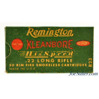 Remington Pre-War Kleanbore Hi-Speed Issue 22 LR Hollow Pt. Ammo 1939