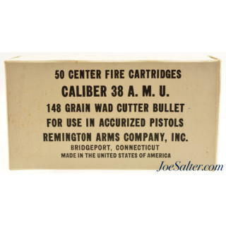  Remington 38 A.M.U 148 grain wad-cutter ammo Match