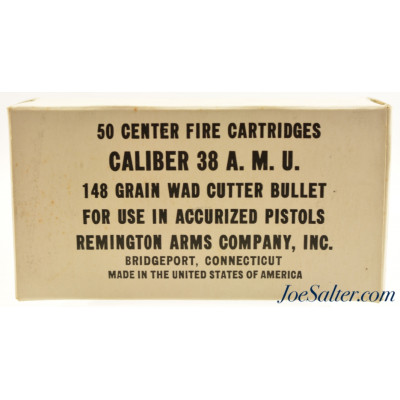  Remington 38 A.M.U 148 grain wad-cutter ammo Match