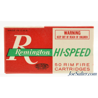 Remington 1965 Red & White 22 LR Hi Speed Ammo Issue Excellent  Box