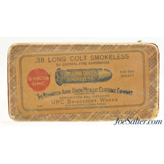 Sealed! 38 Long Colt Ammo REM-UMC Full Box WWI 