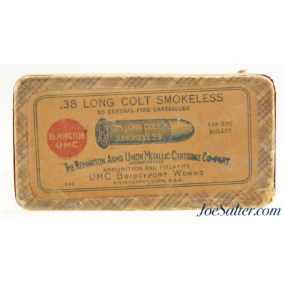 Sealed! 38 Long Colt Ammo REM-UMC Full Box WWI 