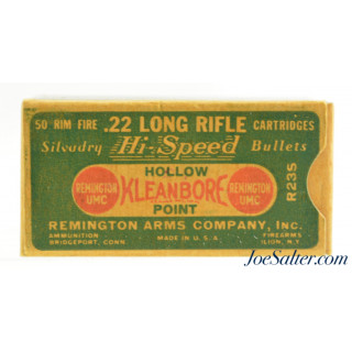 Rare Remington 1931 “Hi-Speed Kleanbore Silvandry” HP 22 LR Ammo