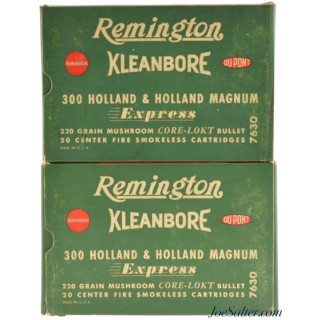 Post War Remington Kleanbore 300 H&H Ammo 220gr. Core-Lokt 40