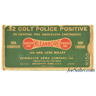  Remington UMC “Dog Bone” Kleanbore 32 Colt Police Positive (New Police) Ammo 1930's 